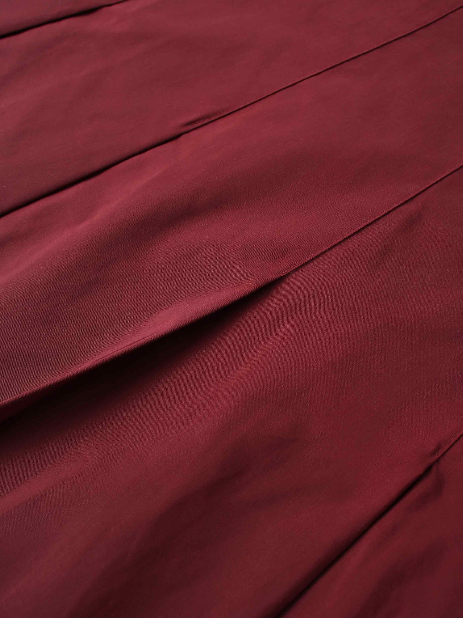 Taffeta Pleat Skirt 26&quot;-Burgundy