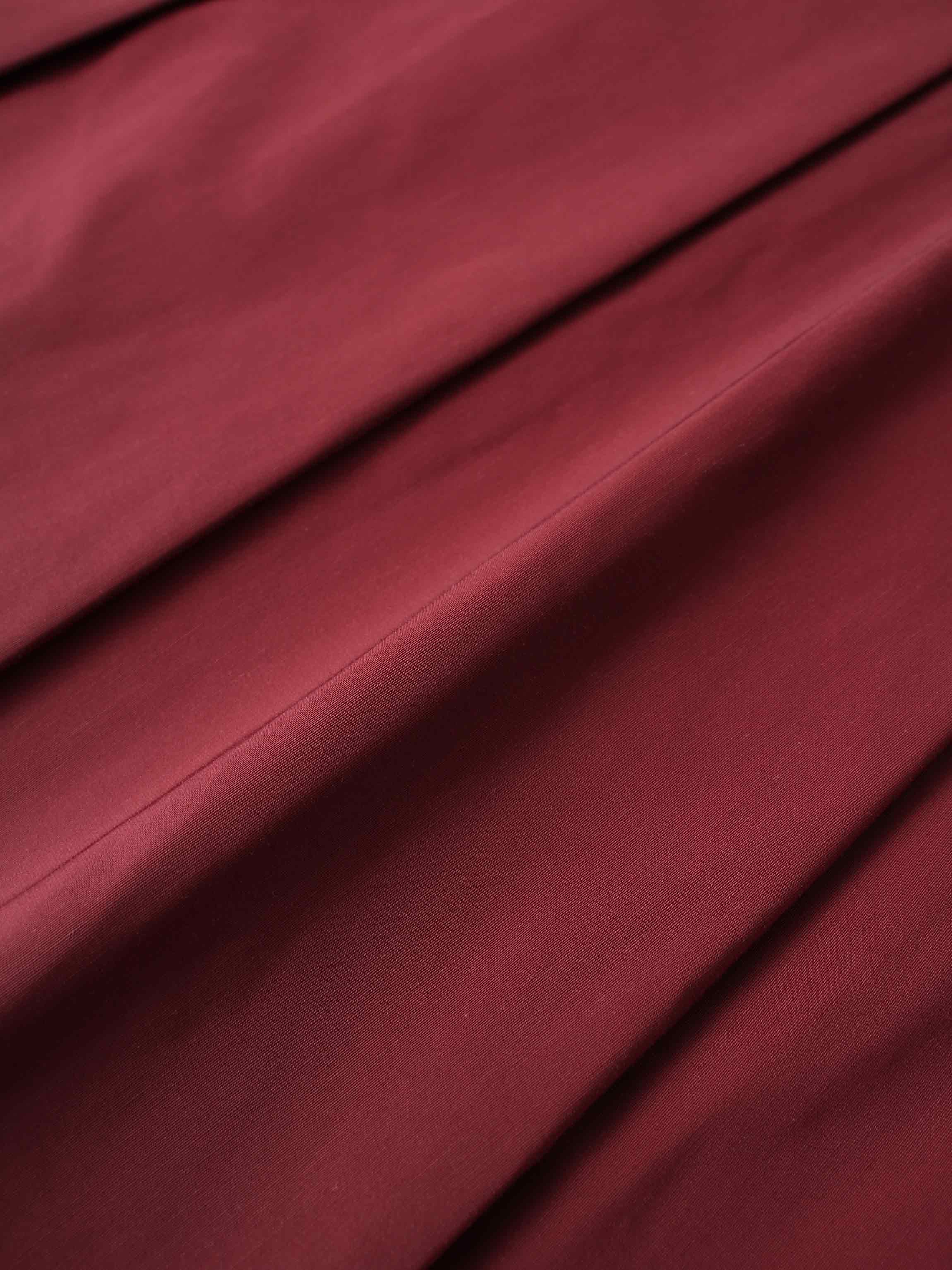 Taffeta Pleat Skirt 26&quot;-Burgundy