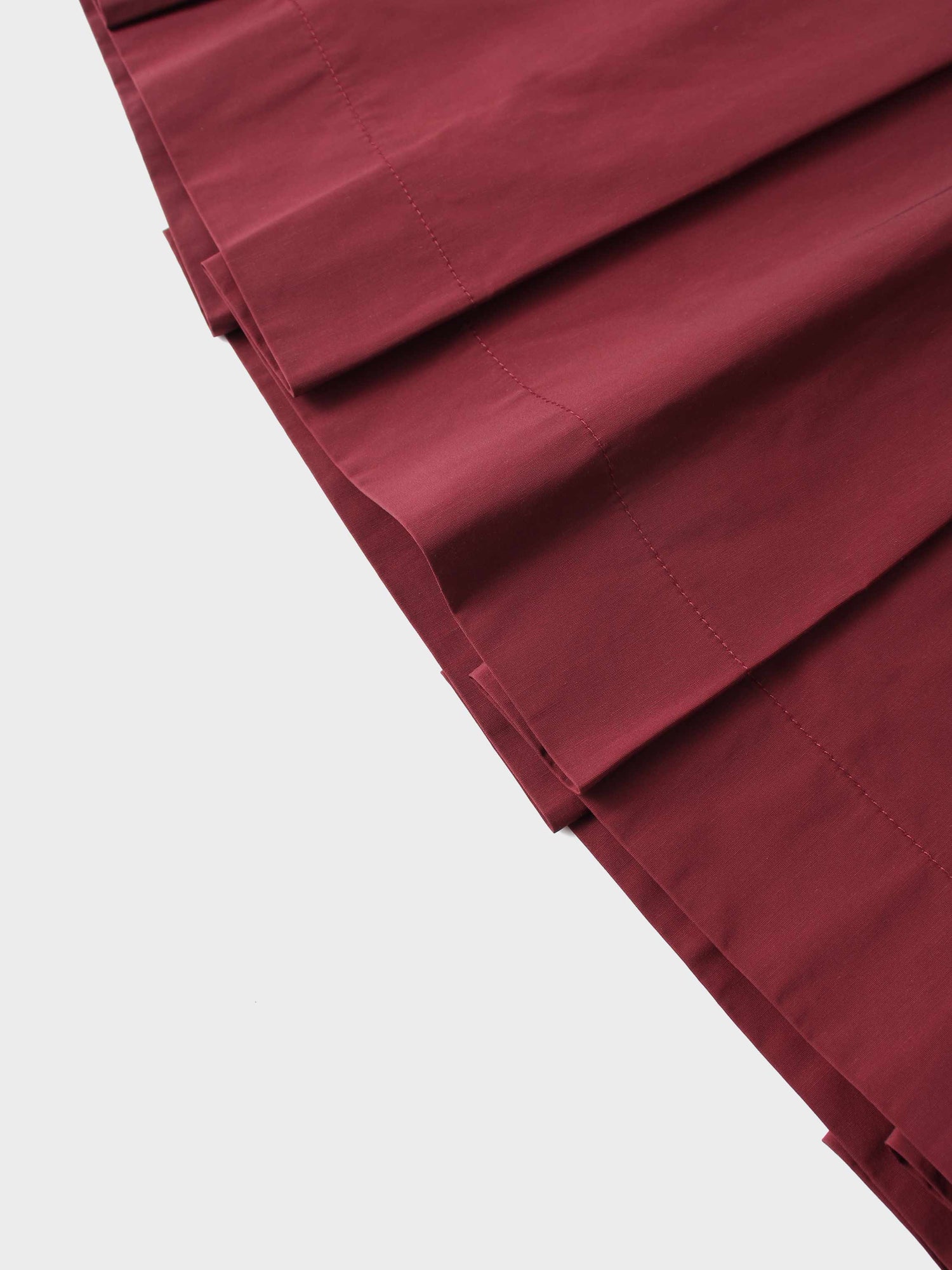 Taffeta Pleat Skirt 26&quot;-Burgundy