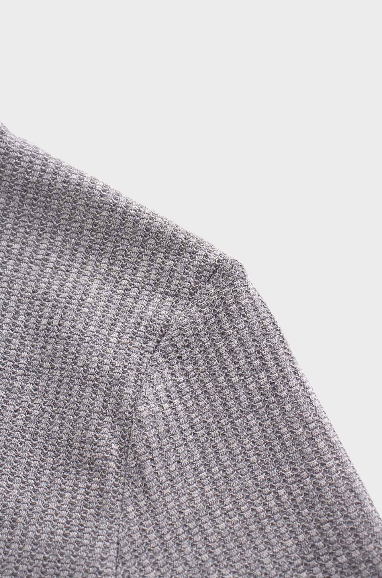 Textured Stretch Turtleneck-Grey