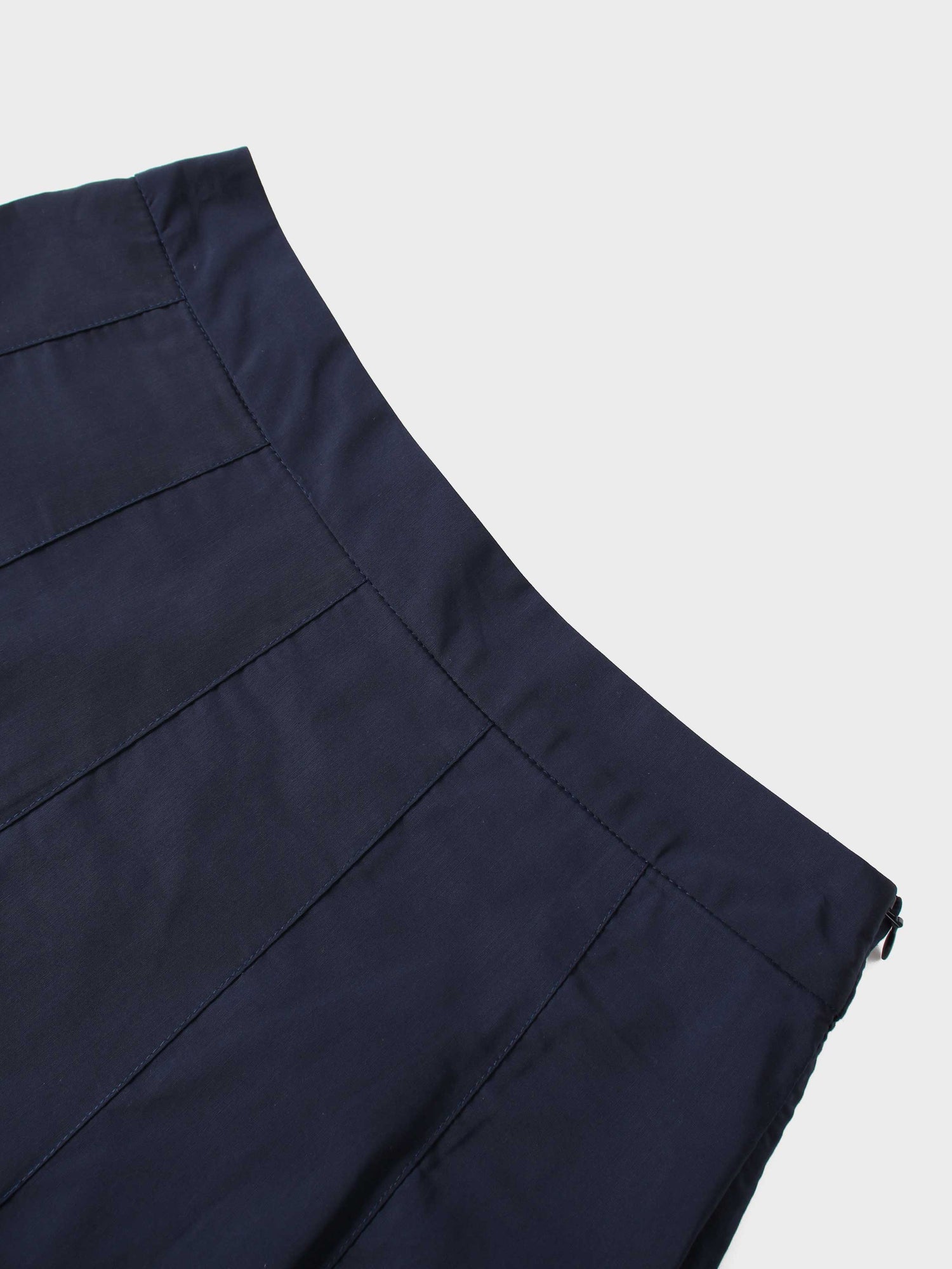 Taffeta Pleat Skirt 26&quot;-Navy