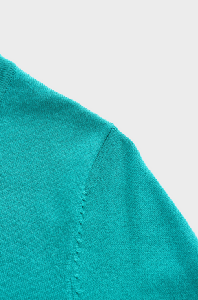 Basic Crew Sweater 3Q-Turquoise