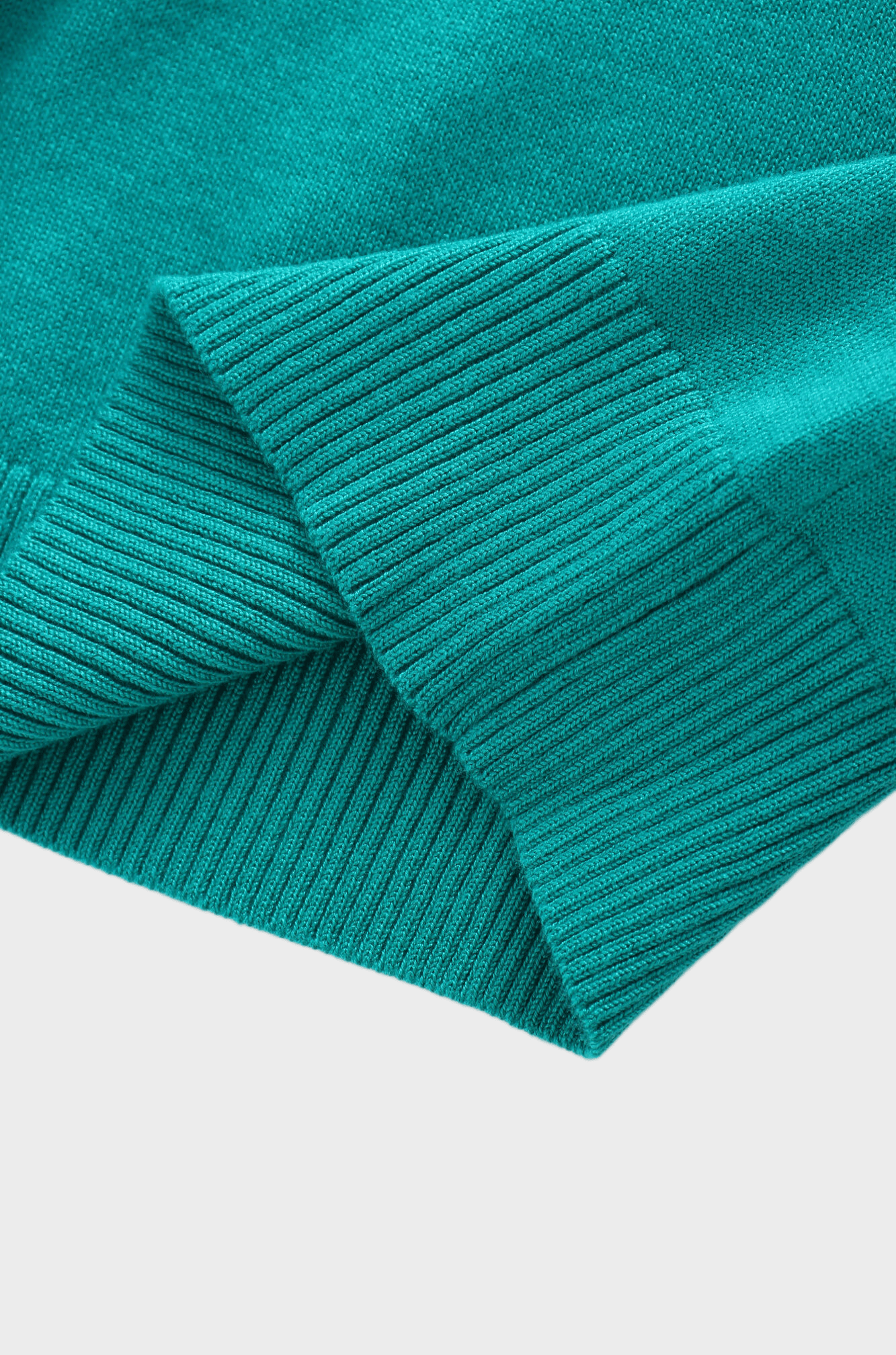 Basic Crew Sweater 3Q-Turquoise