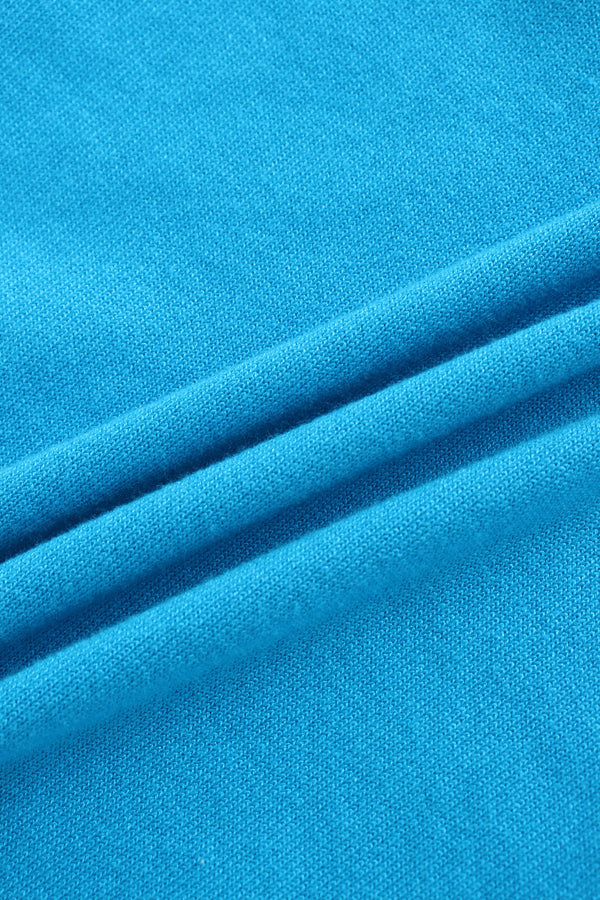 Basic Crew Sweater 3Q-Cerulian