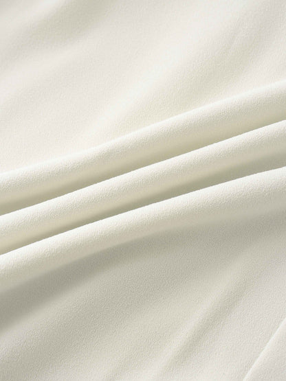 Stitched Down Pleated Jumper-Cream