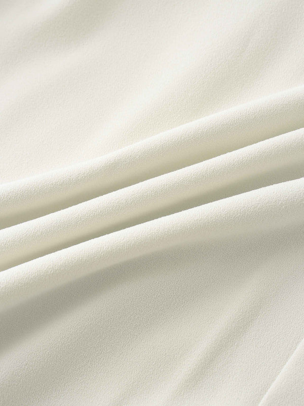 Stitched Down Pleated Jumper-Cream