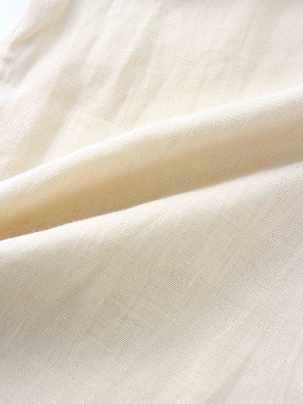 Linen Button Down Blouse-Ecru