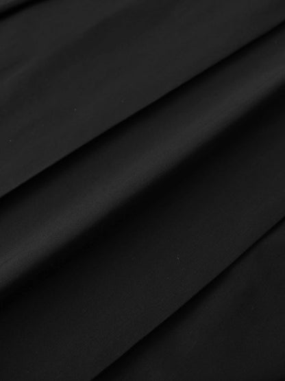 Taffeta Pleat Skirt 26"-Black
