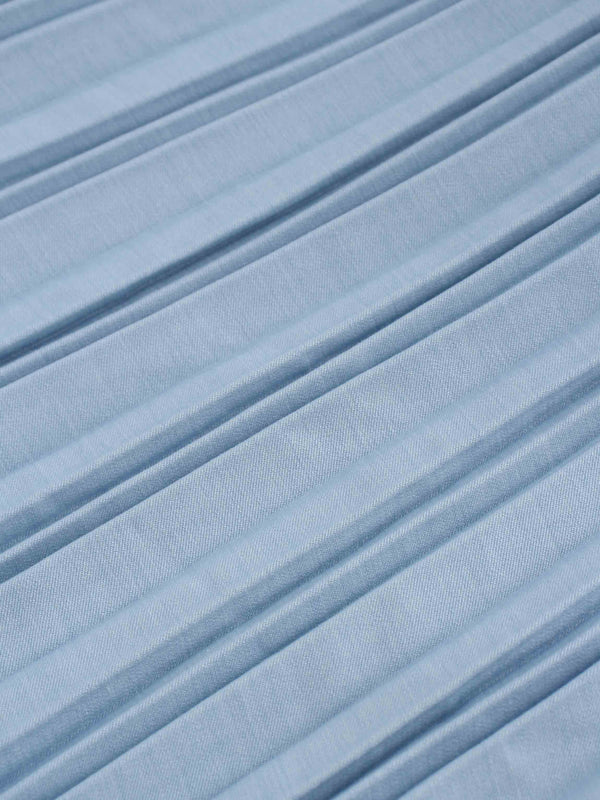 Thin Pleated Skirt-Light Blue
