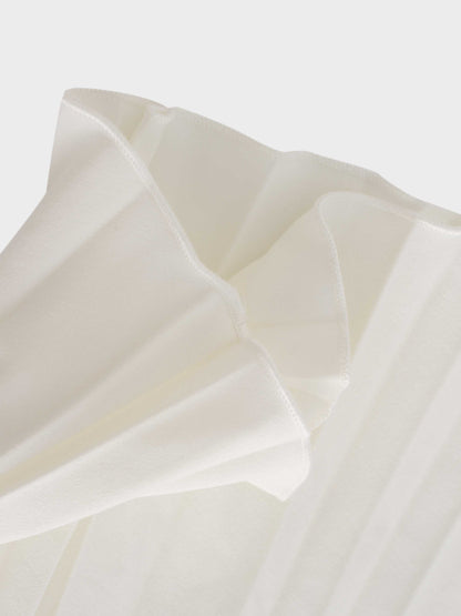 Thin Pleated Skirt-White