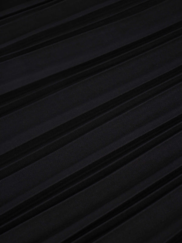 Thin Pleated Skirt-Black