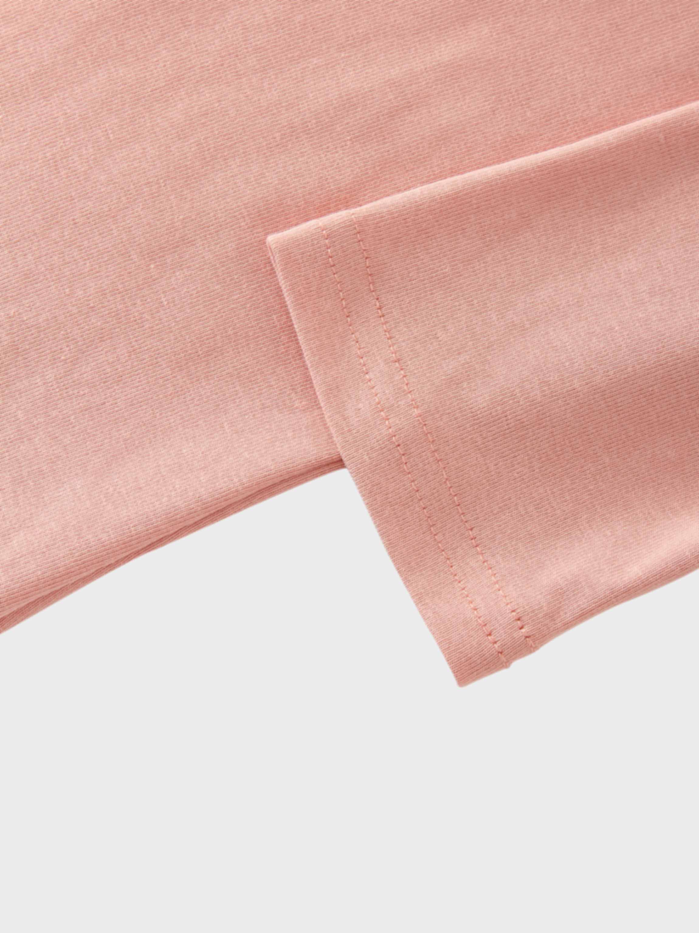 BASIC HIGH V TEE 3Q-PEACH