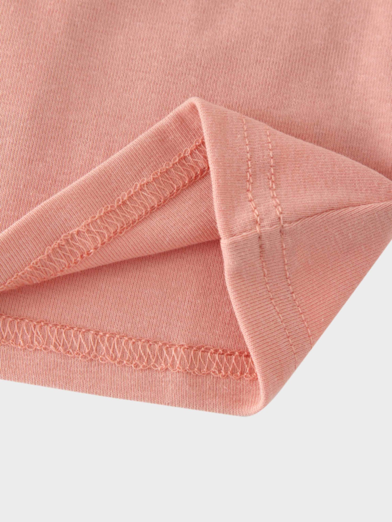 BASIC HIGH V TEE 3Q-PEACH