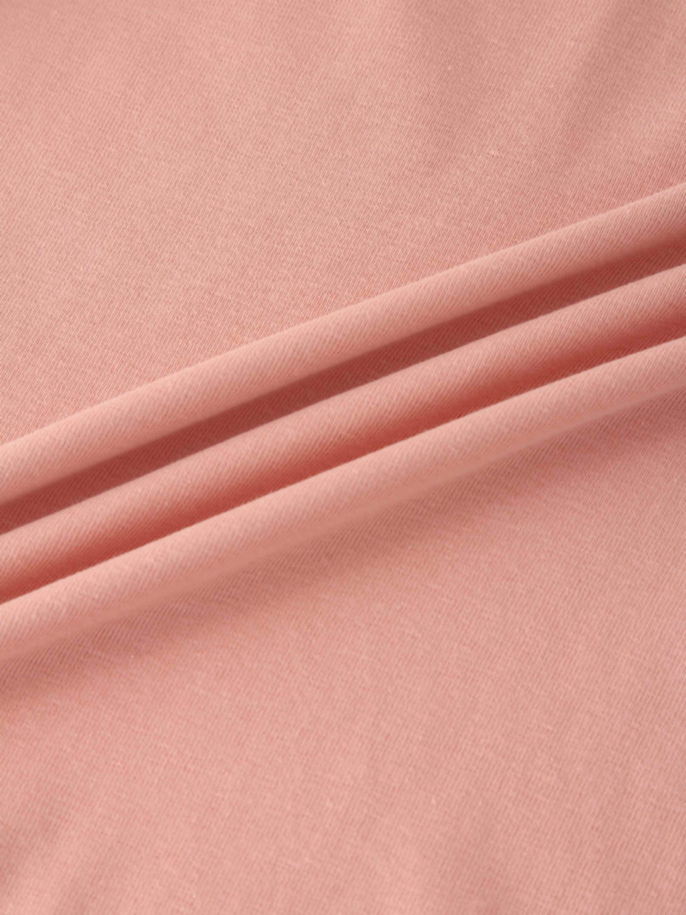 BASIC HIGH V TEE 3Q-PEACH