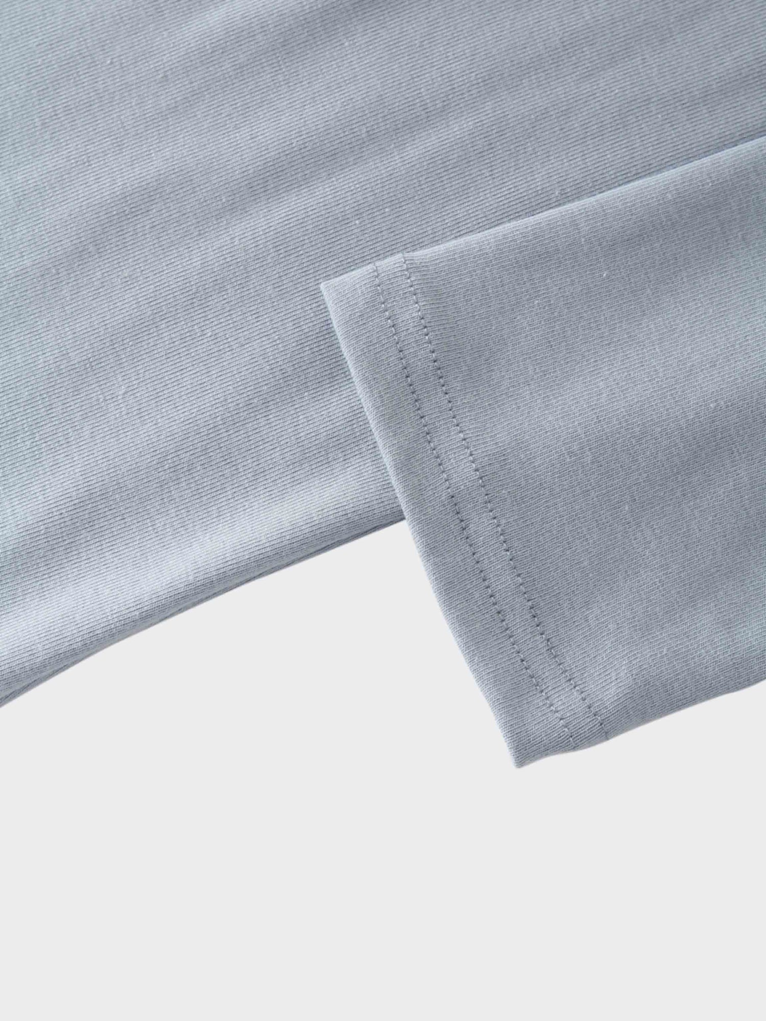 BASIC HIGH V TEE 3Q-LIGHT BLUE