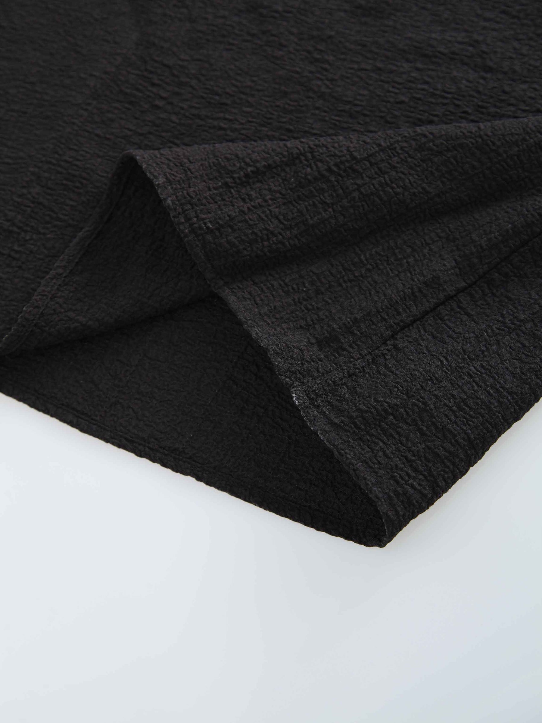Textured Slip Dress-Black