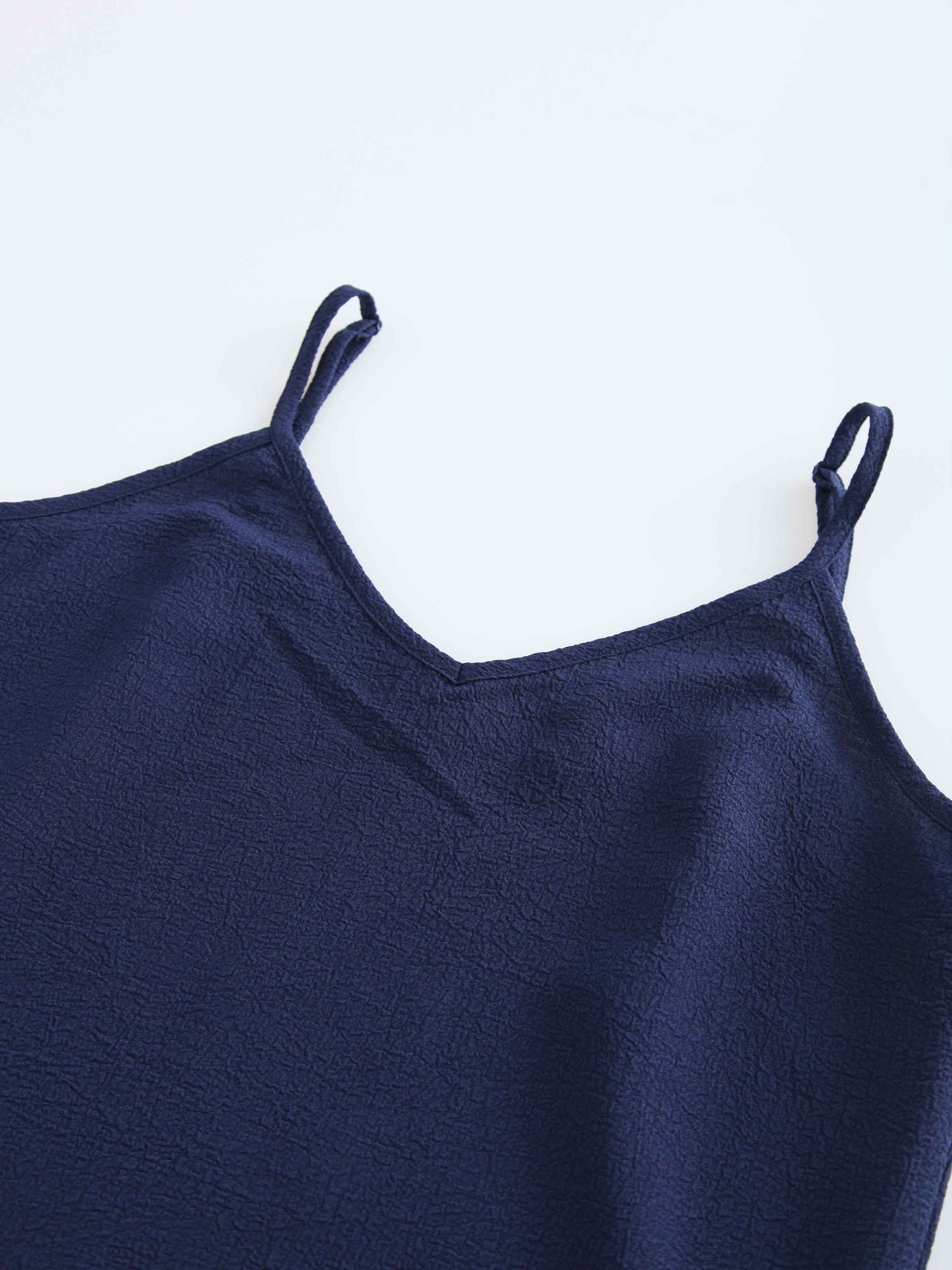 Textured Slip Dress-Navy