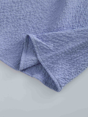 Textured Slip Dress-Denim Blue