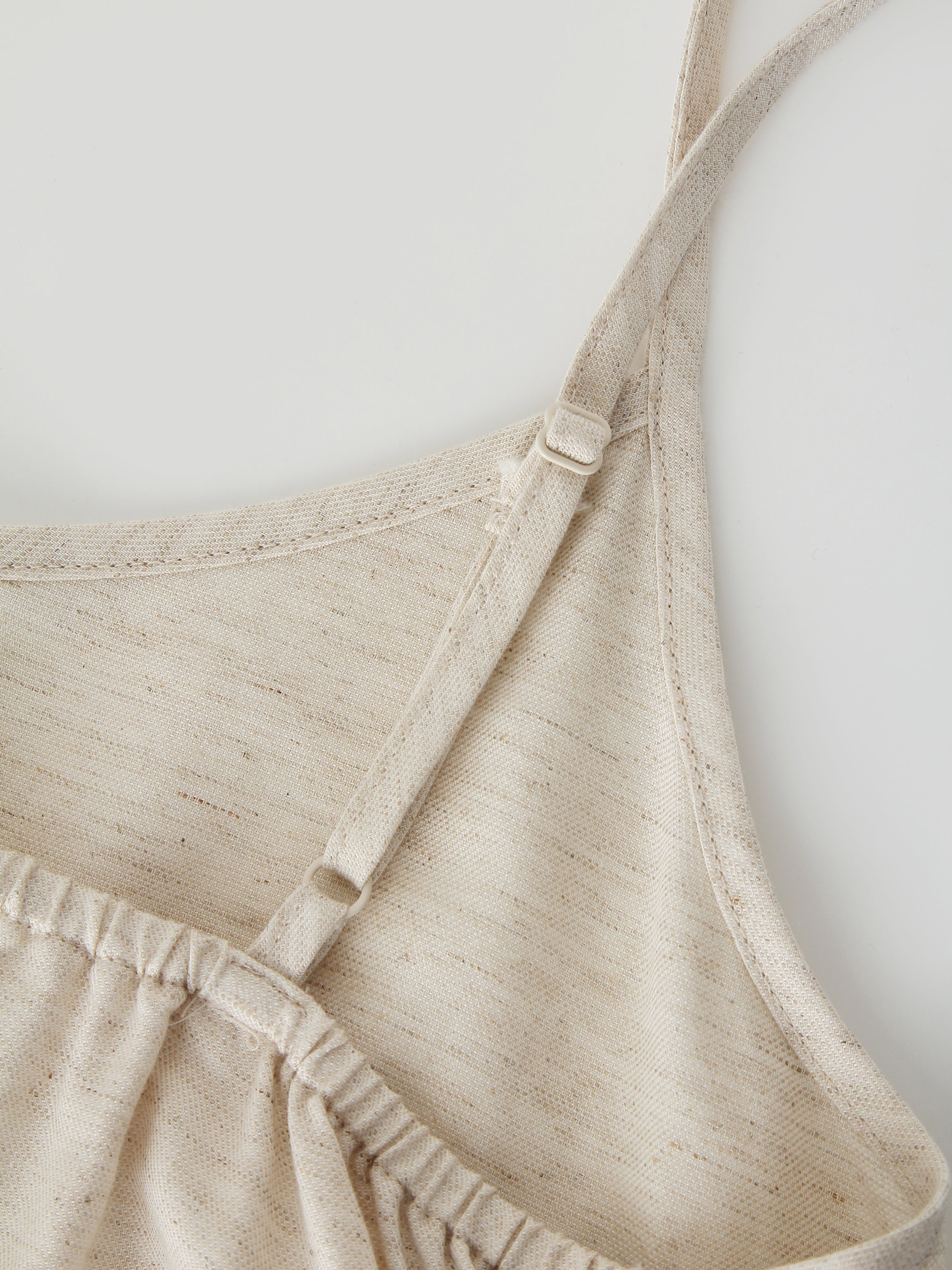 Linen Slip Dress-Oatmeal