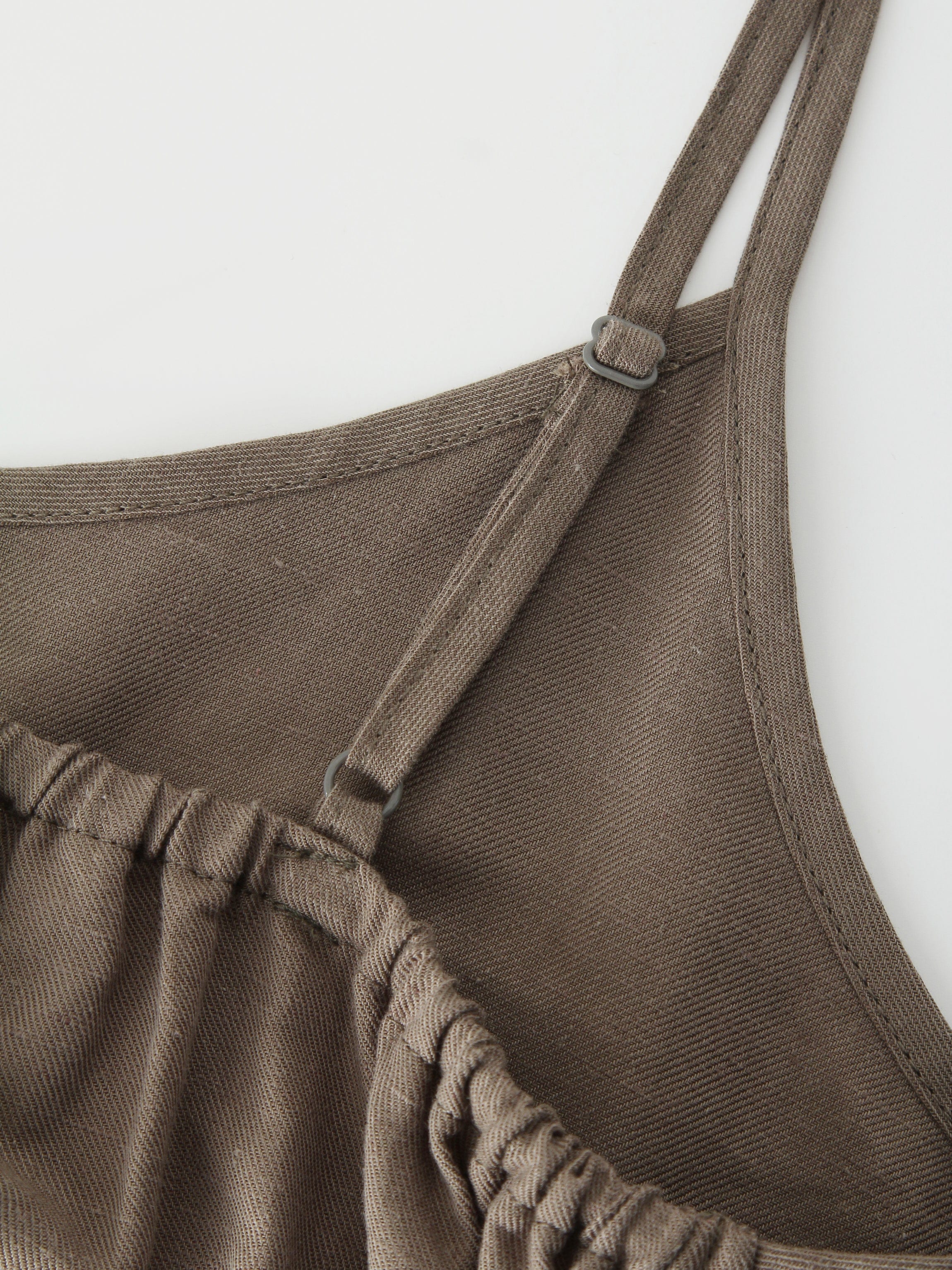 Linen Slip Dress-Olive