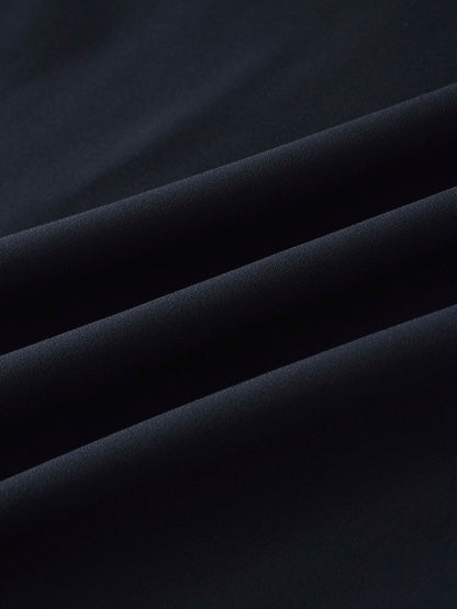 Crepe Slip Dress-Navy