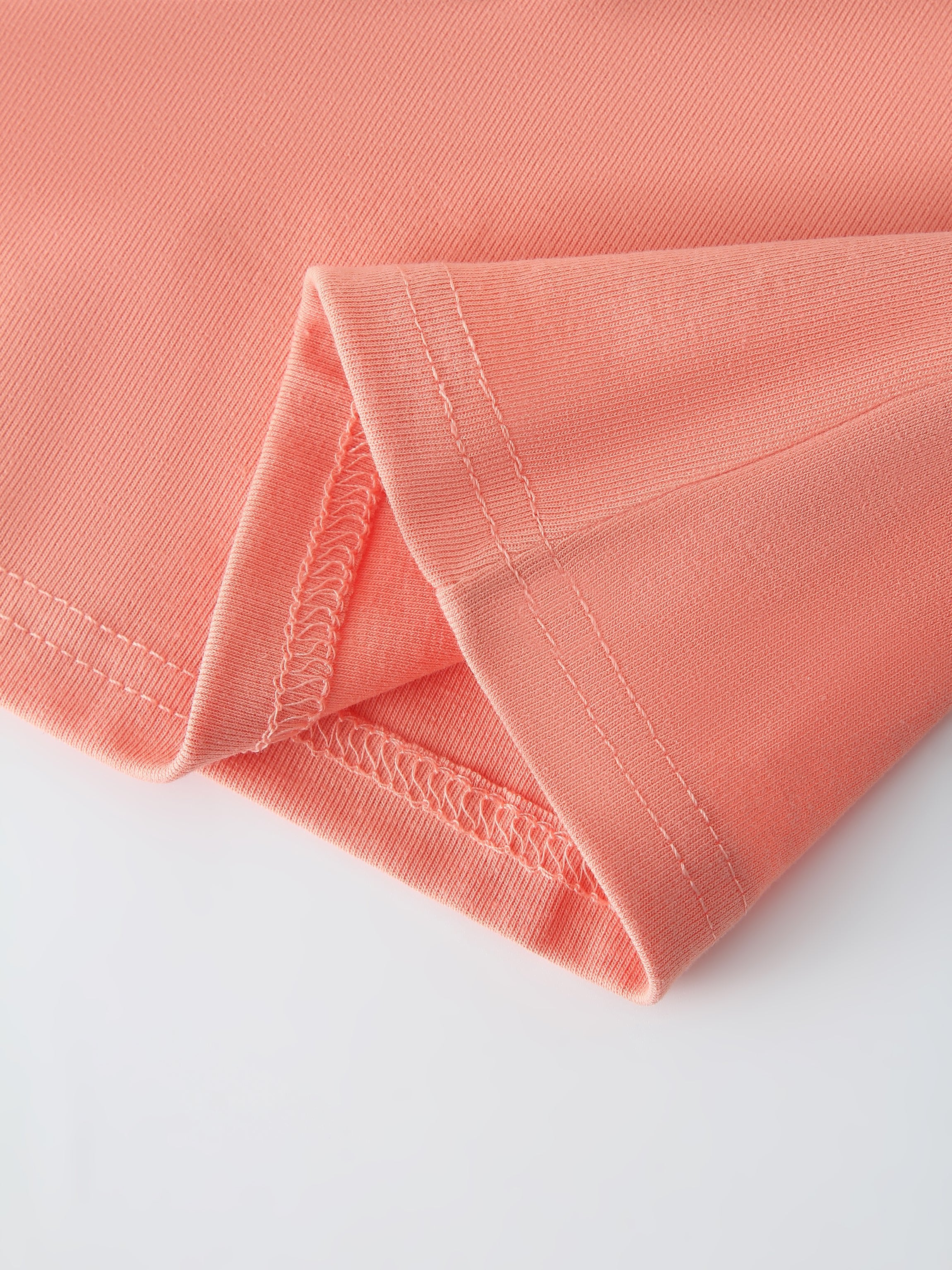 Basic High V Tee LS-Coral