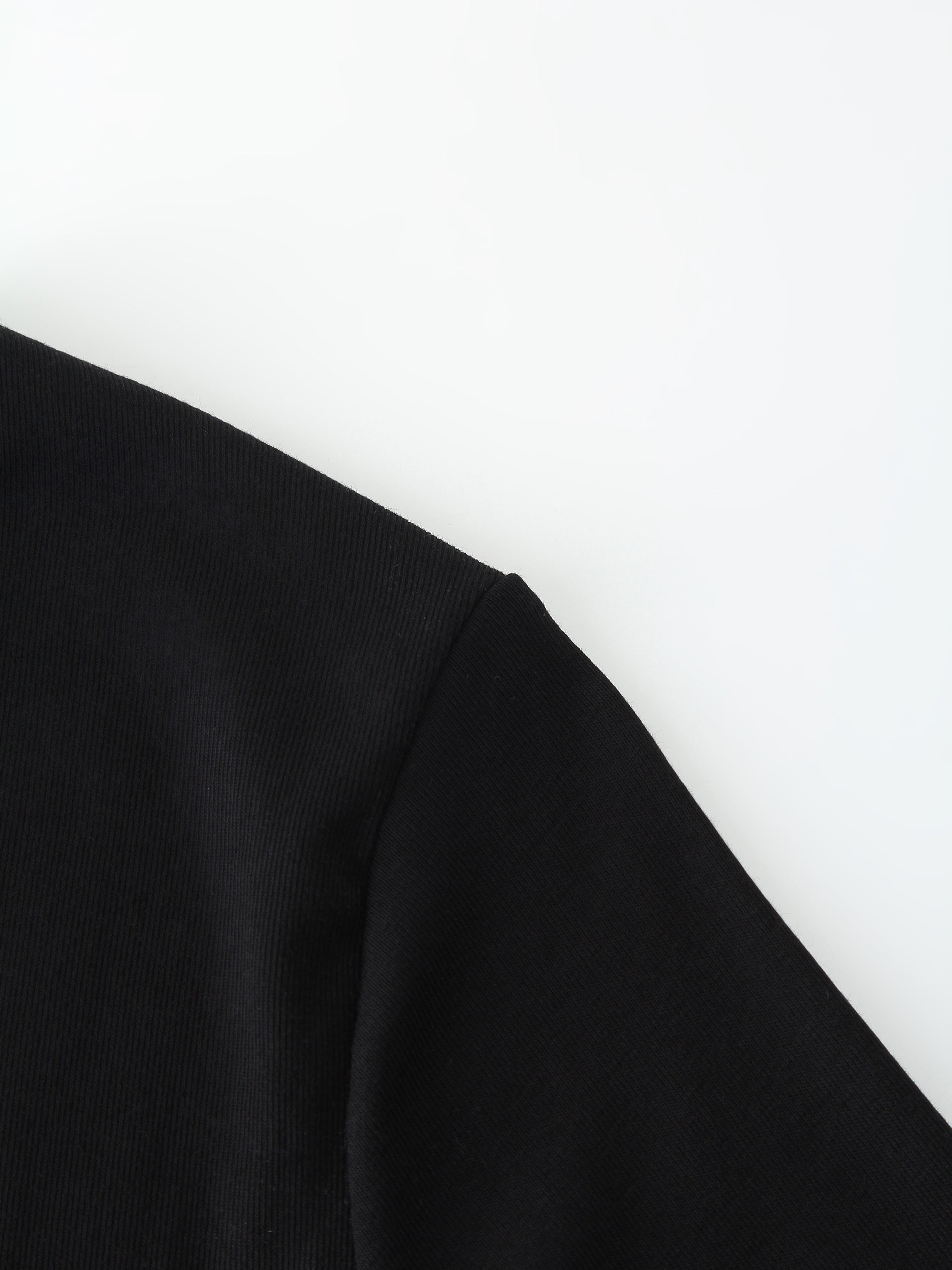 Basic High V Tee Long Sleeve-Black