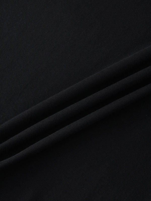 Basic High V Tee Long Sleeve-Black
