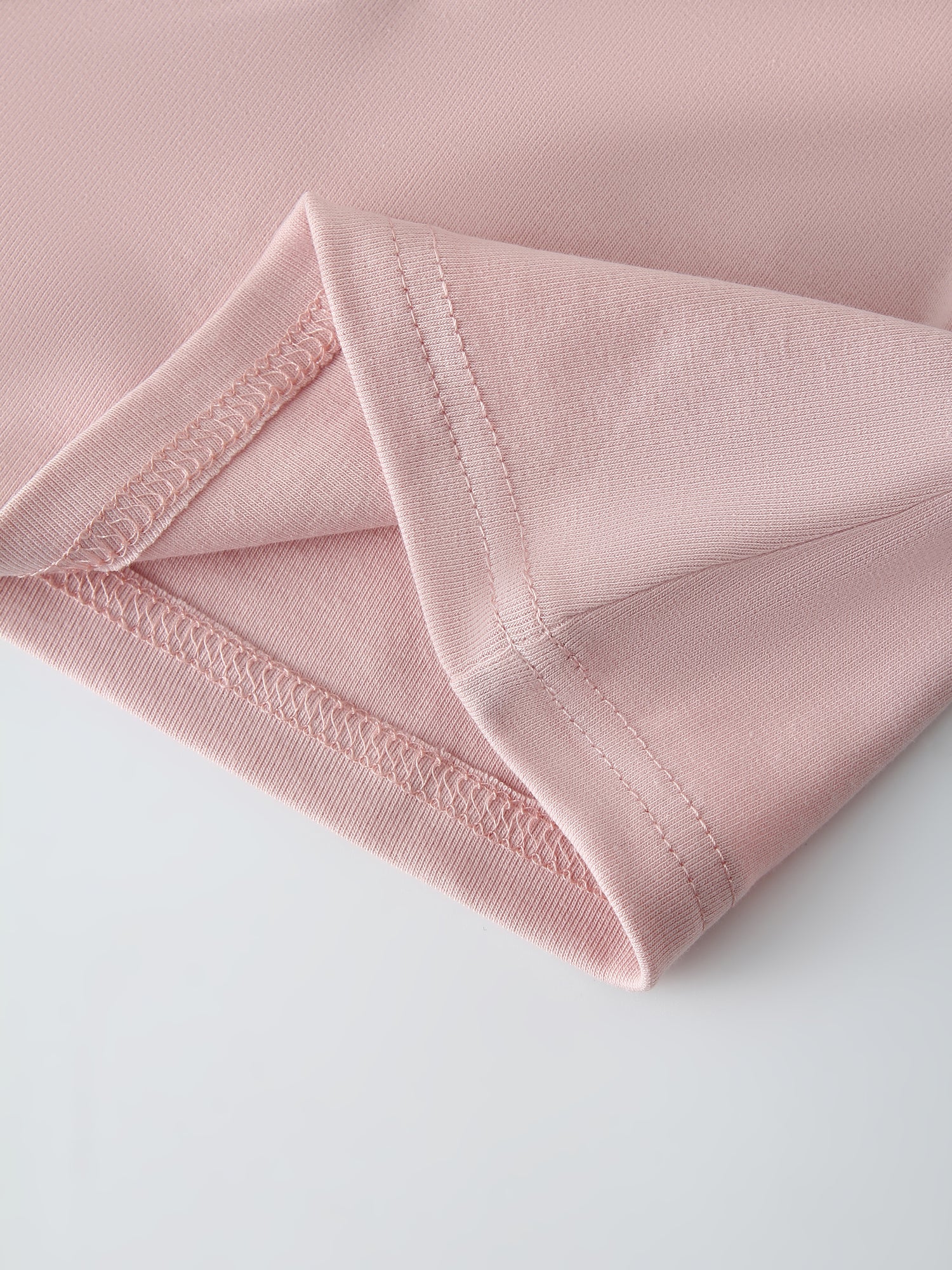 Basic High V Tee LS-Blush