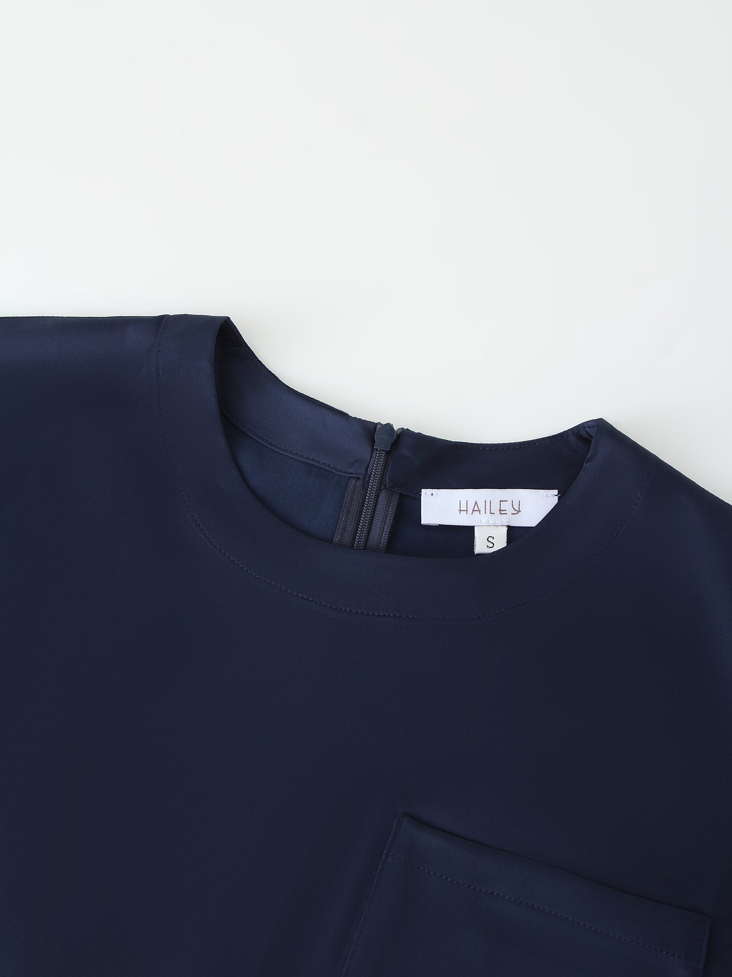 Satin Top-Navy