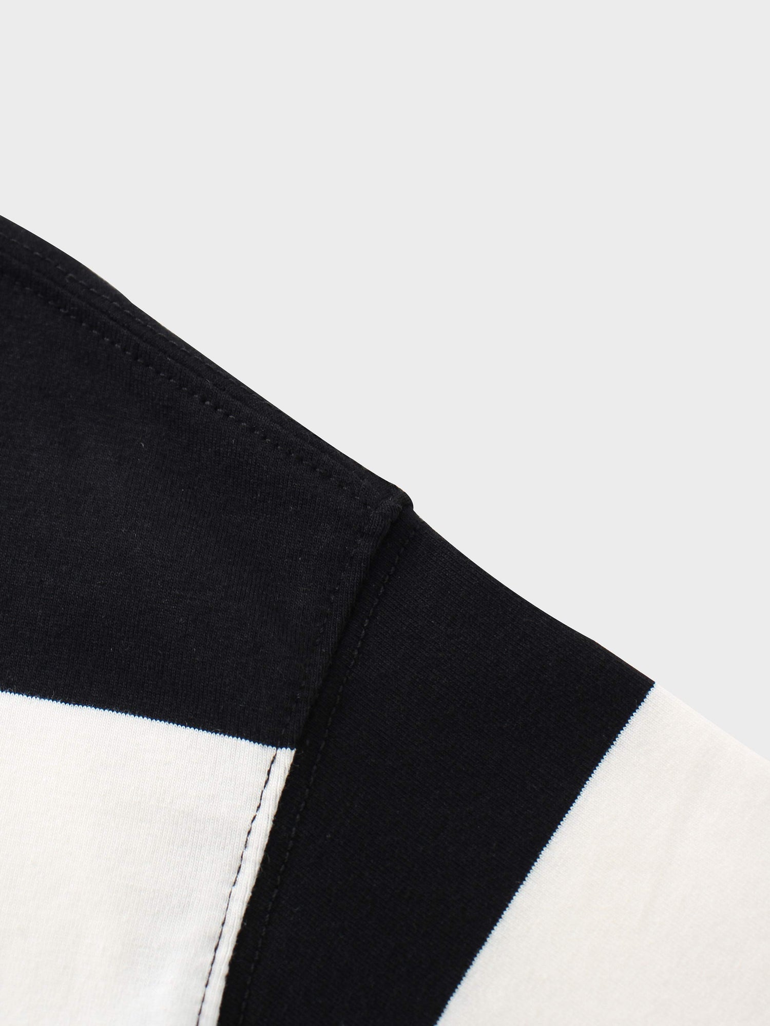 Oversized Rounded Hem T-Shirt-Black/White