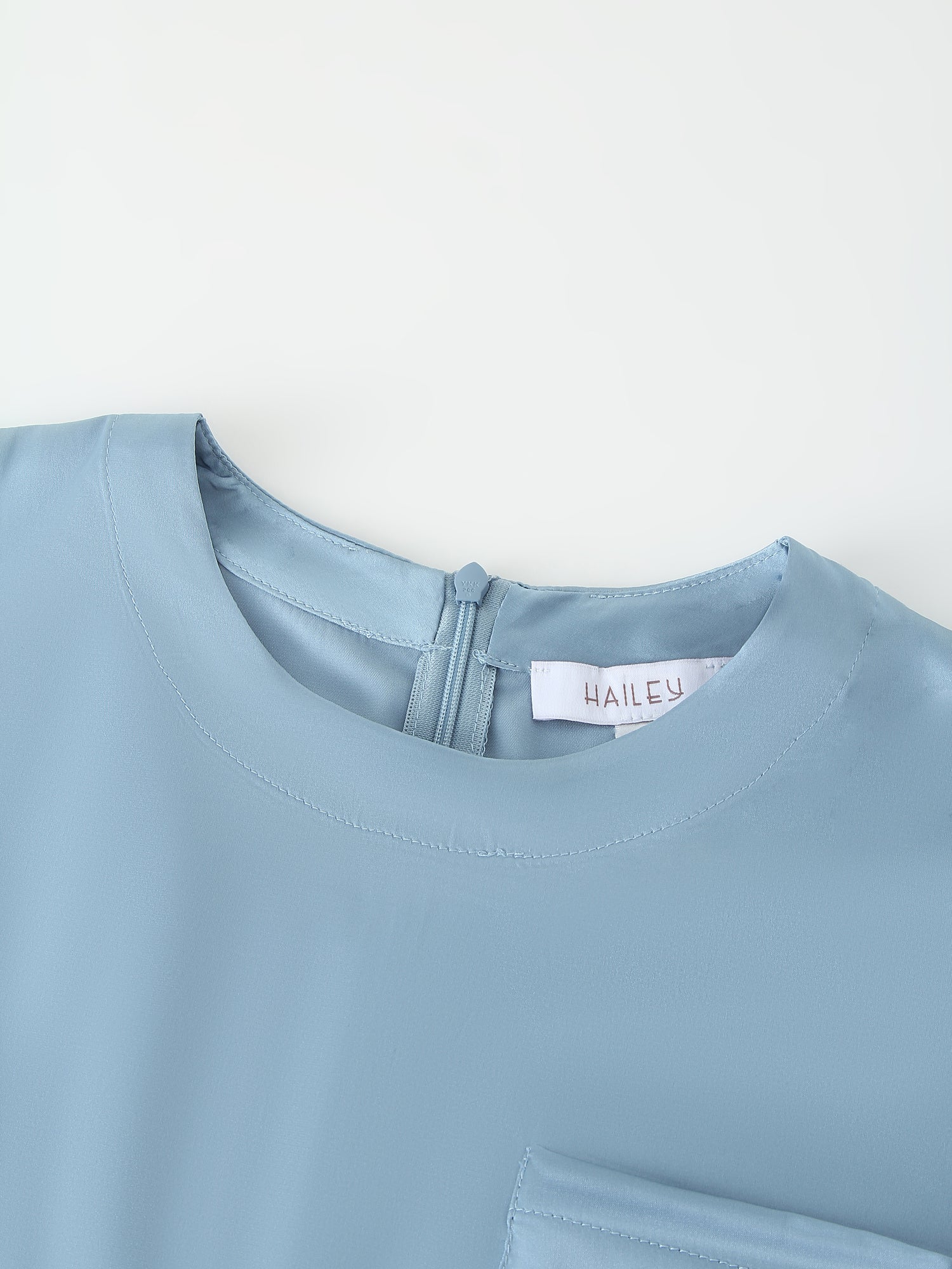 Satin Top-Light Blue