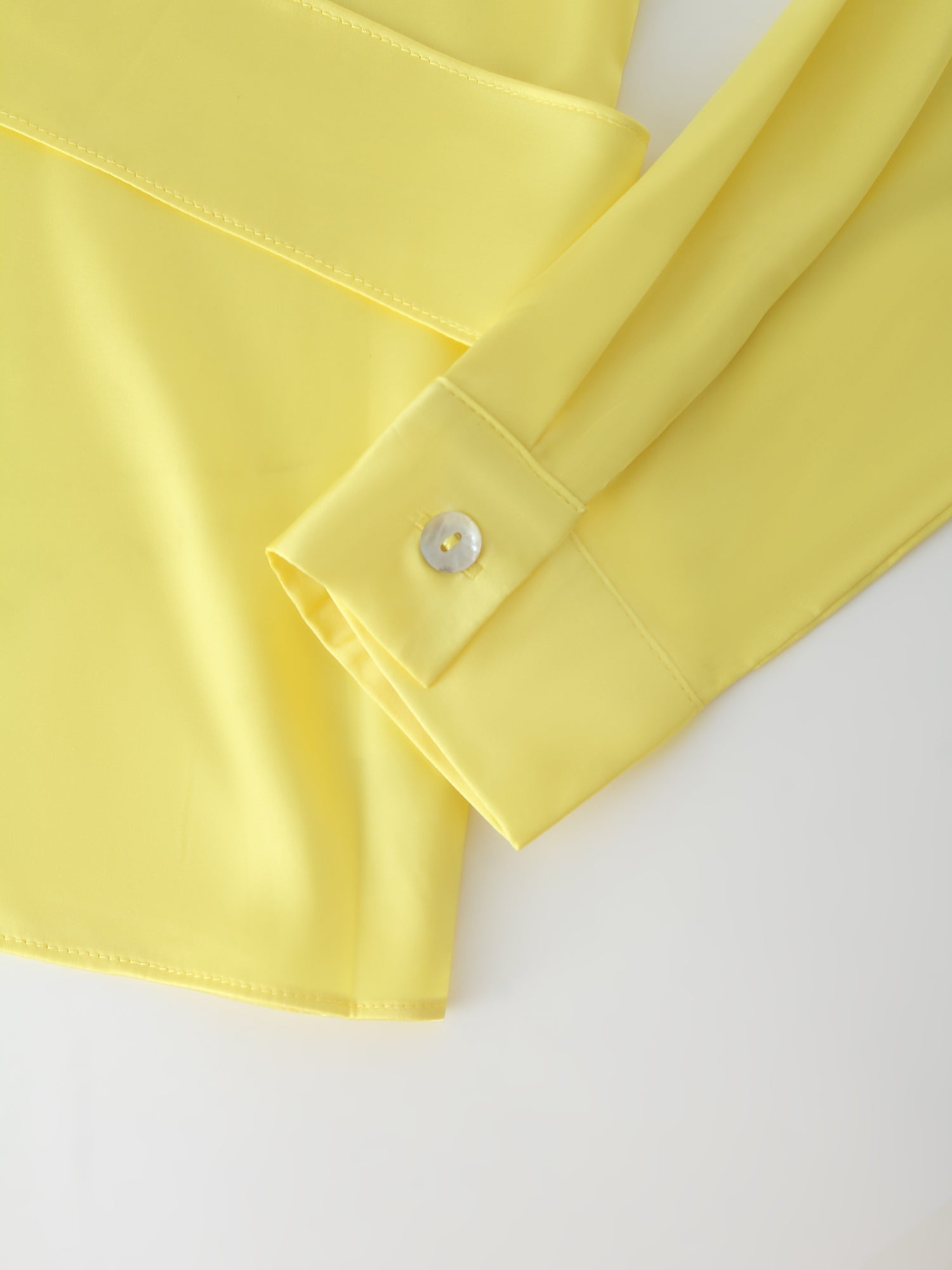 Wrap Satin Top-Yellow