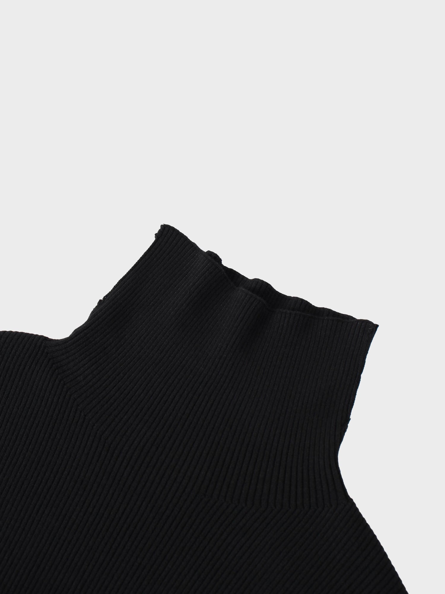 Jersey de punto acanalado-Negro