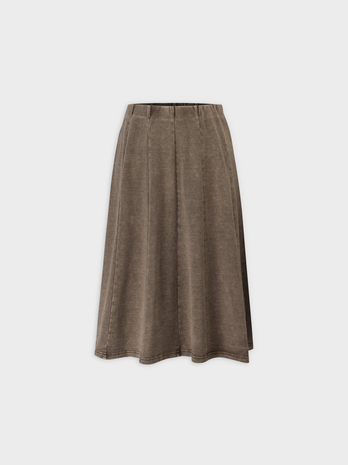 Jersey Paneled Skirt 24"-Washed Taupe