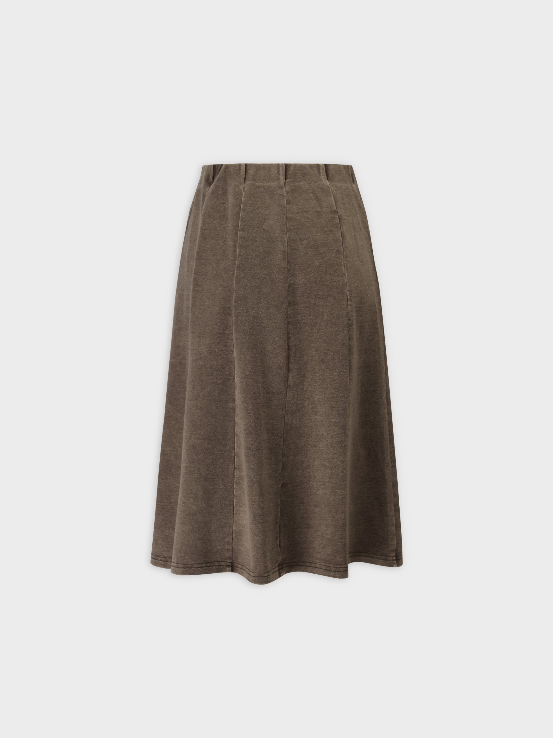 Jersey Paneled Skirt 24&quot;-Washed Taupe