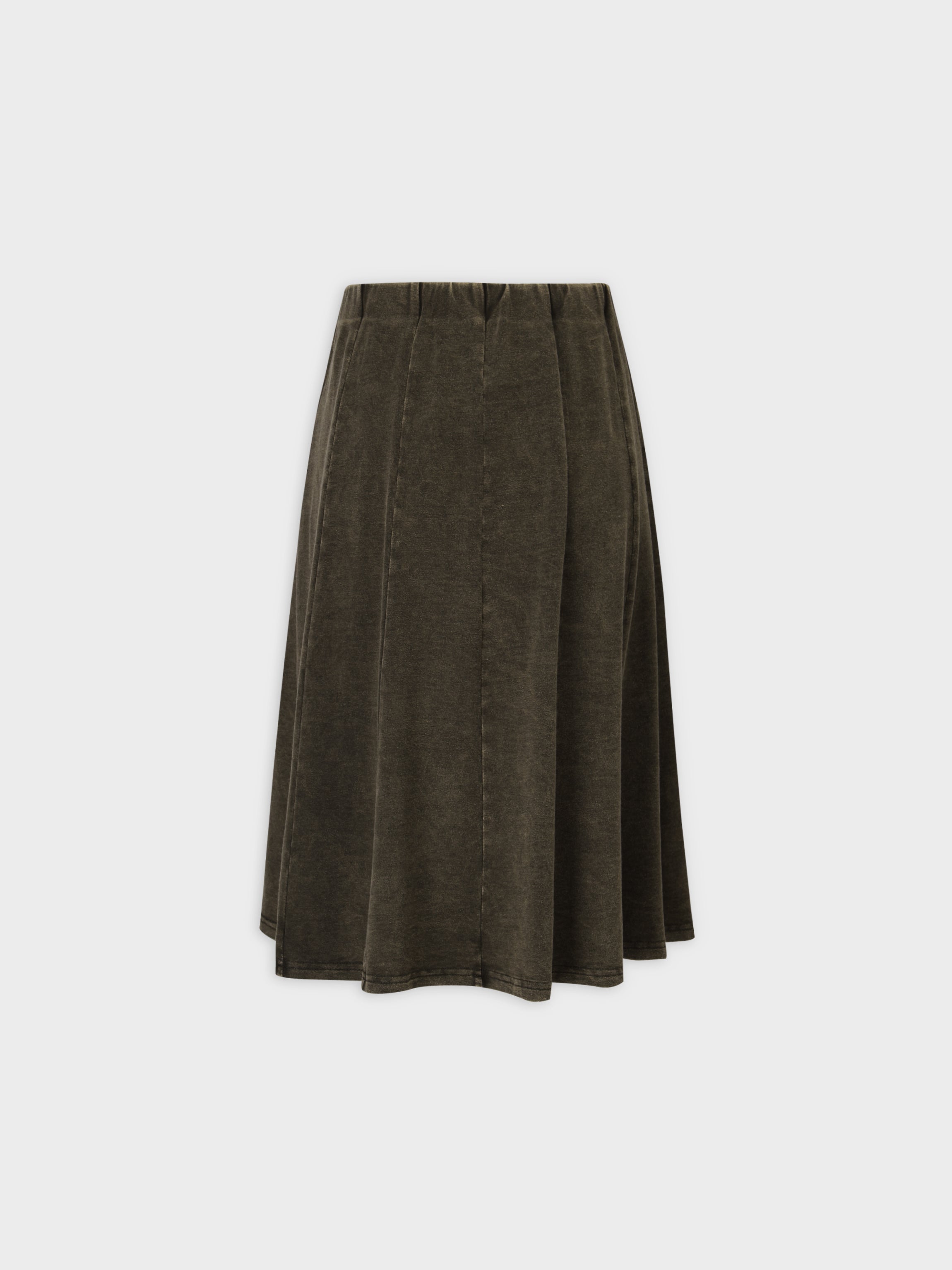 Jersey Paneled Skirt 24&quot;-Washed Olive