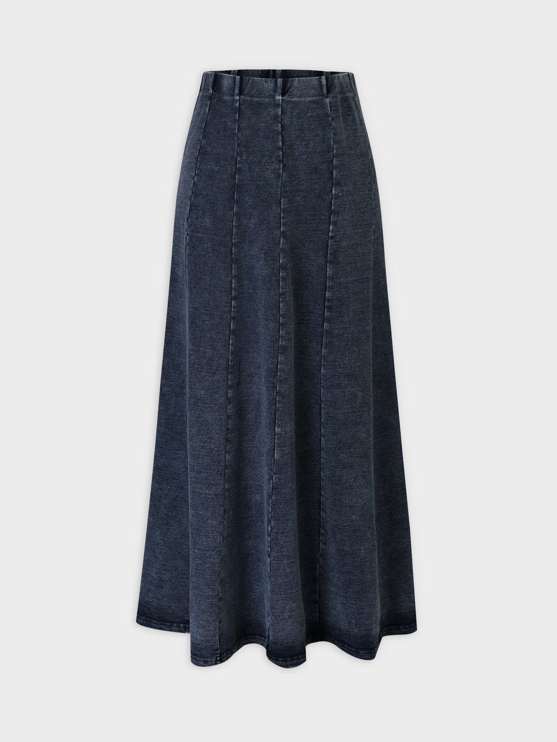 Jersey Paneled Skirt 37&quot;-Blue