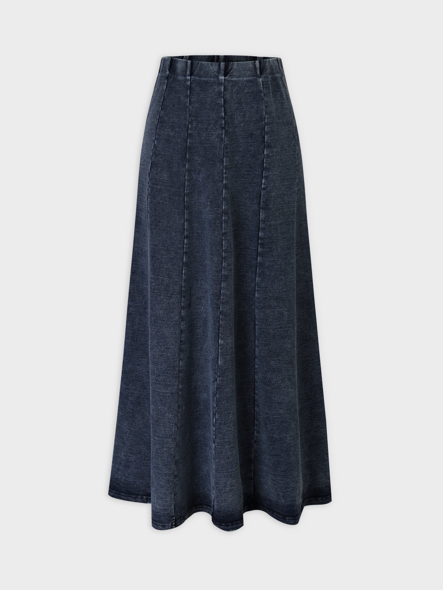 Jersey Paneled Skirt 37&quot;-Blue