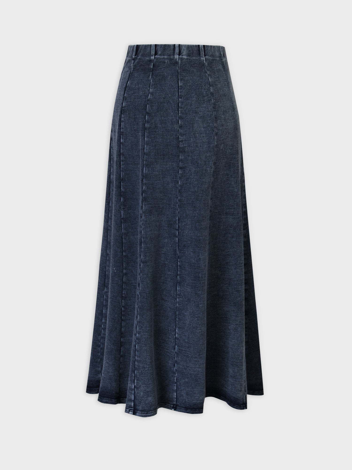 Jersey Paneled Skirt 37&quot;-Blue