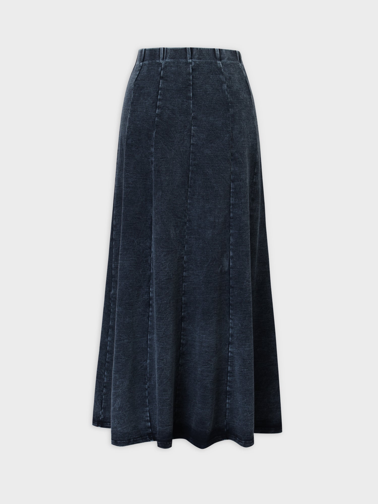 Jersey Paneled Skirt 33&quot;-Blue