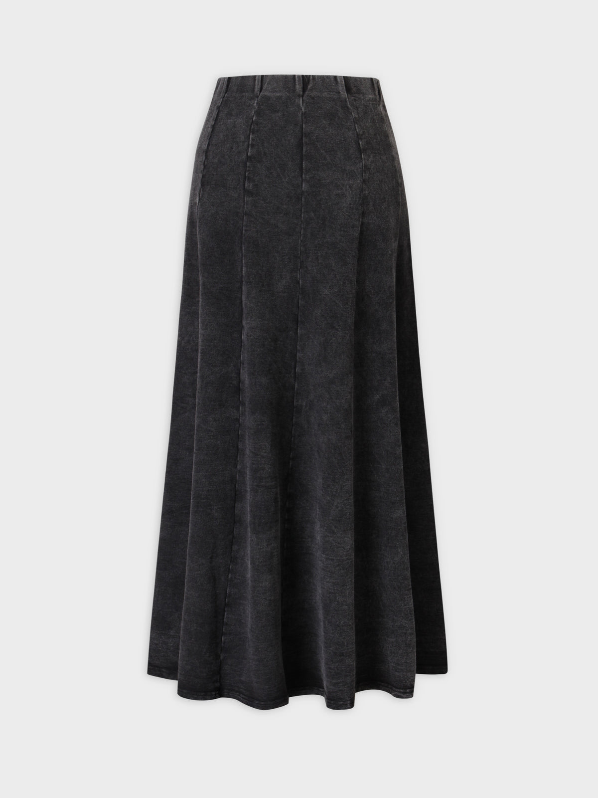 Jersey Paneled Skirt 33"-Black