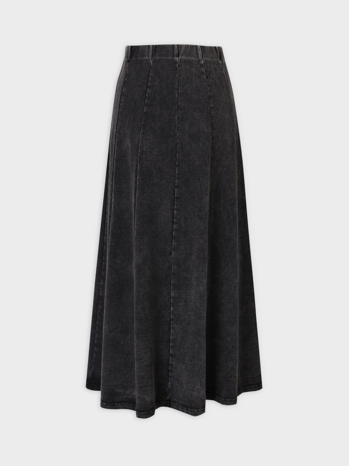 Jersey Paneled Skirt 37"-Black