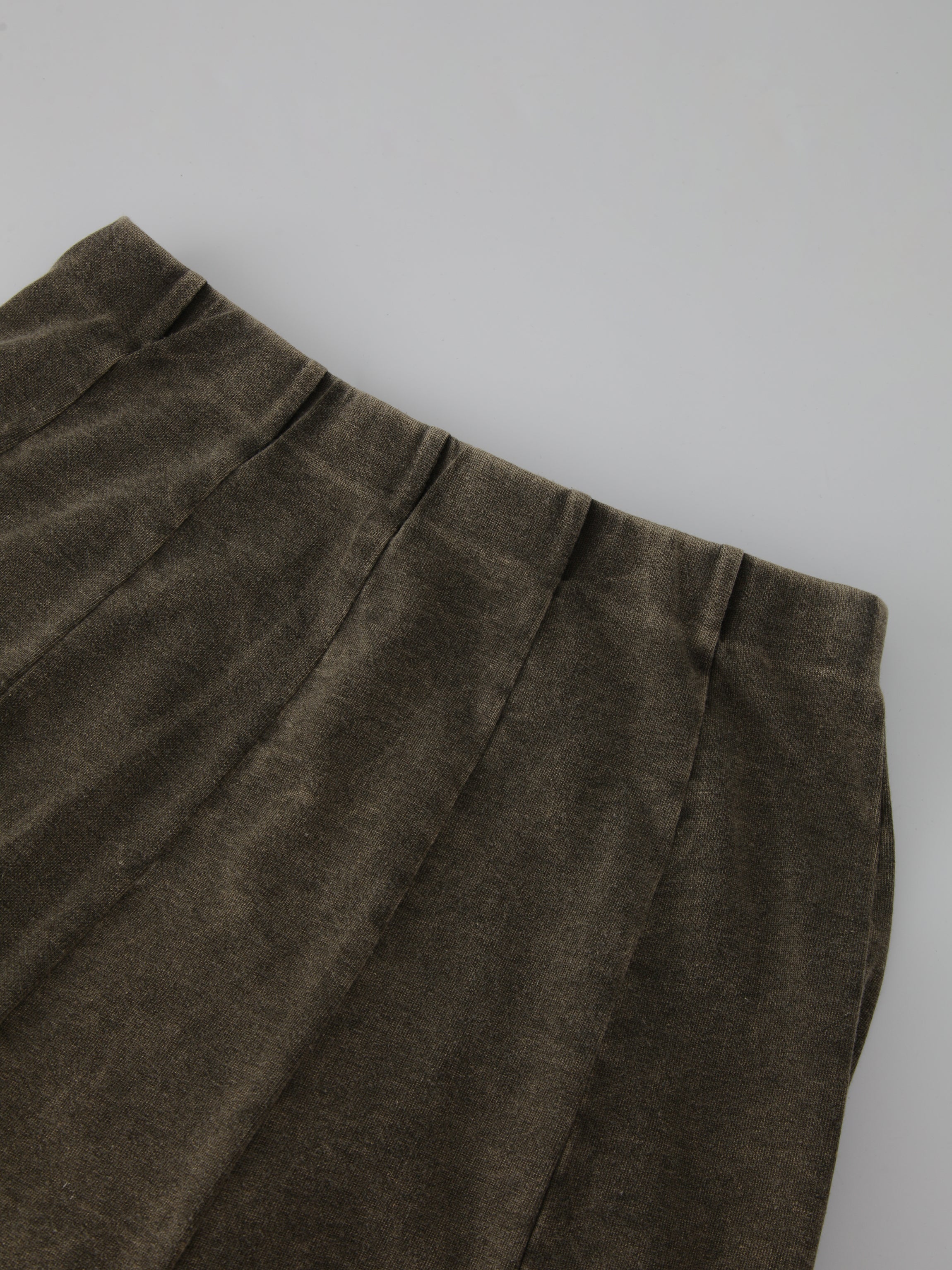 Jersey Paneled Skirt 33&quot;-Washed Olive