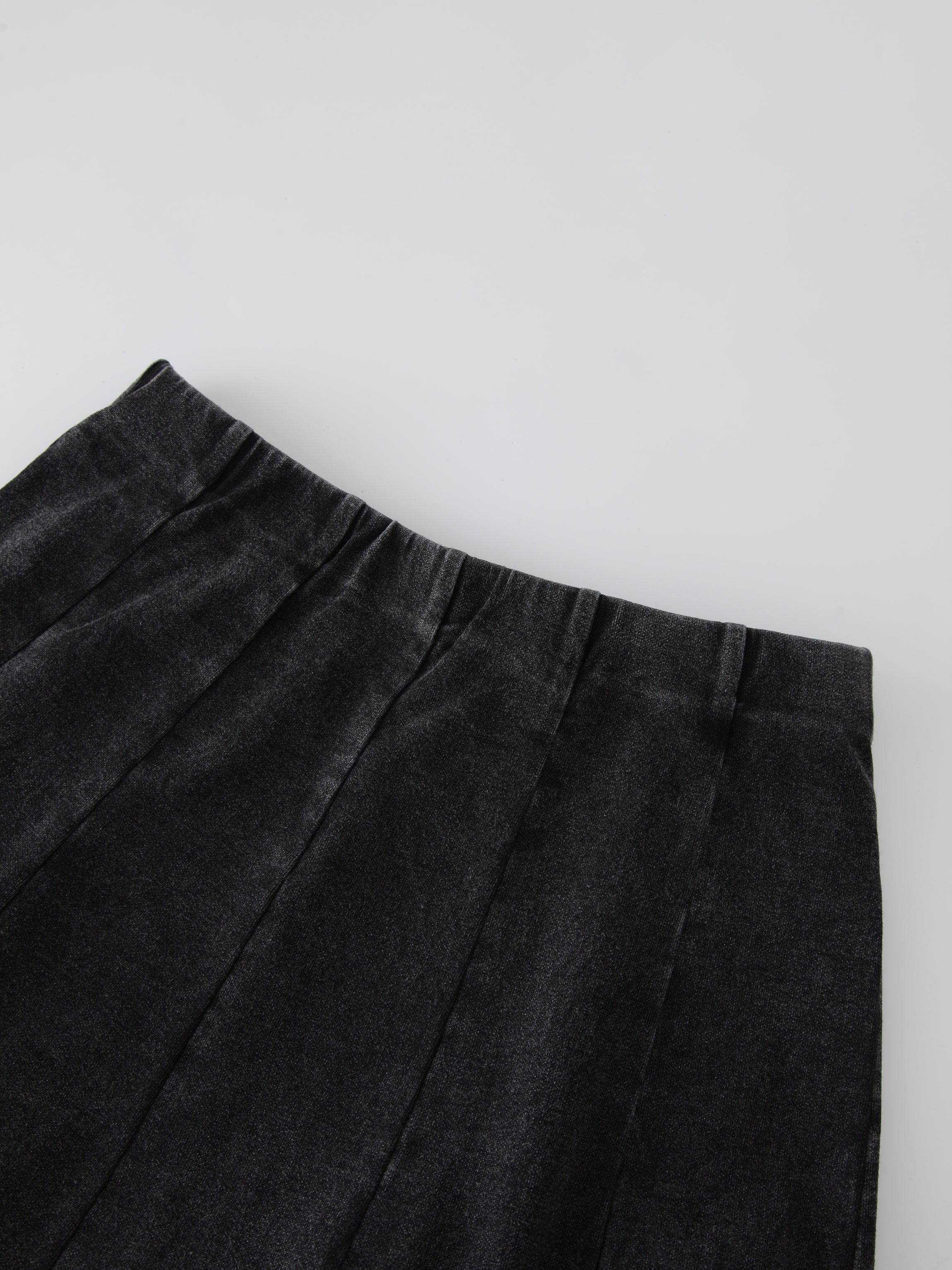 Jersey Paneled Skirt 33&quot;-Black