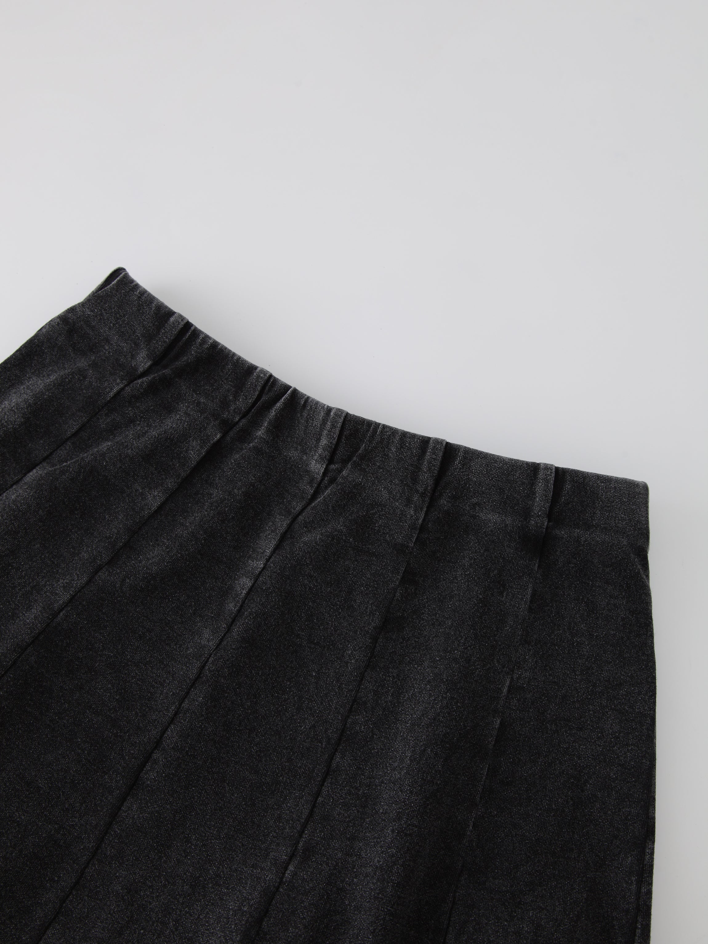 Jersey Paneled Skirt 24&quot;-Black