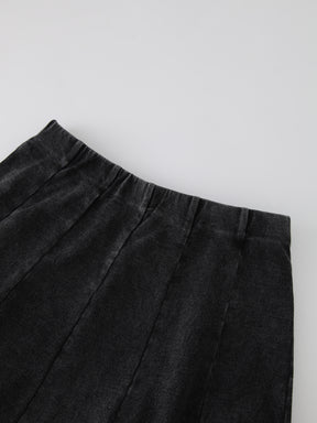Jersey Paneled Skirt 24"-Black