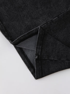 Jersey Paneled Skirt 24"-Black
