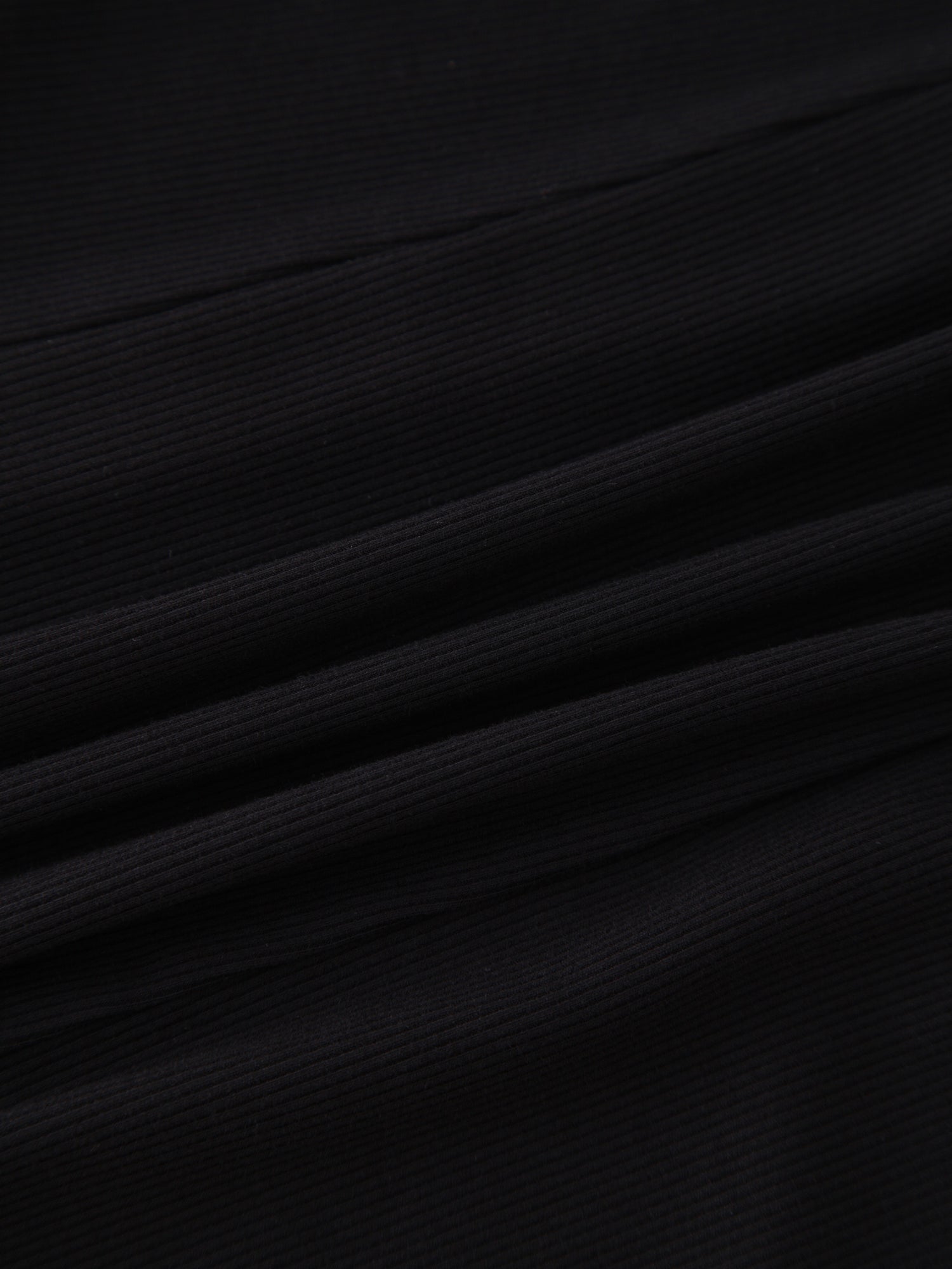 Panel Ribbed Skirt-Black