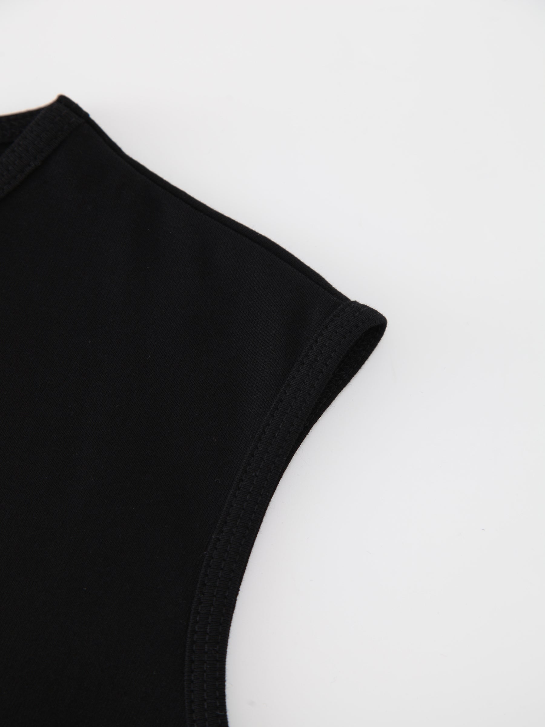 Vestido lencero básico tipo camiseta-Negro